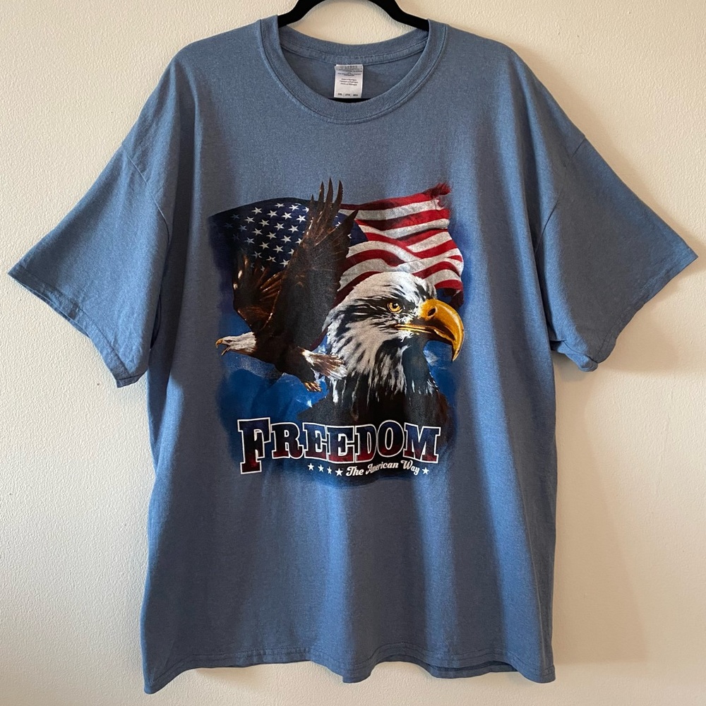 American flag and eagle tee